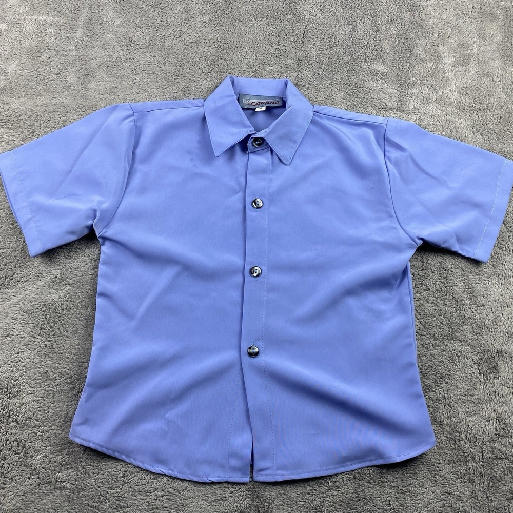 Lavana USA Shirt Buttons Womens 6‎ Blue Short Sleeve